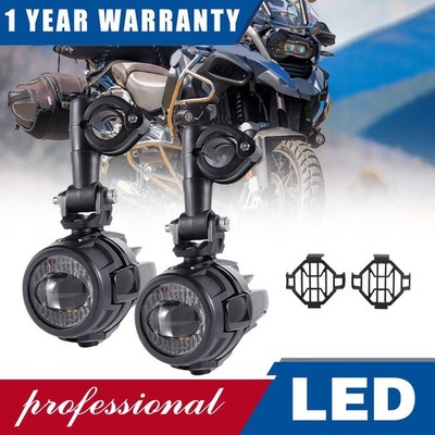 LED Auxiliary Spot Fog Light Assembly Kit For Suzuki V-Strom DL 650 1050 850