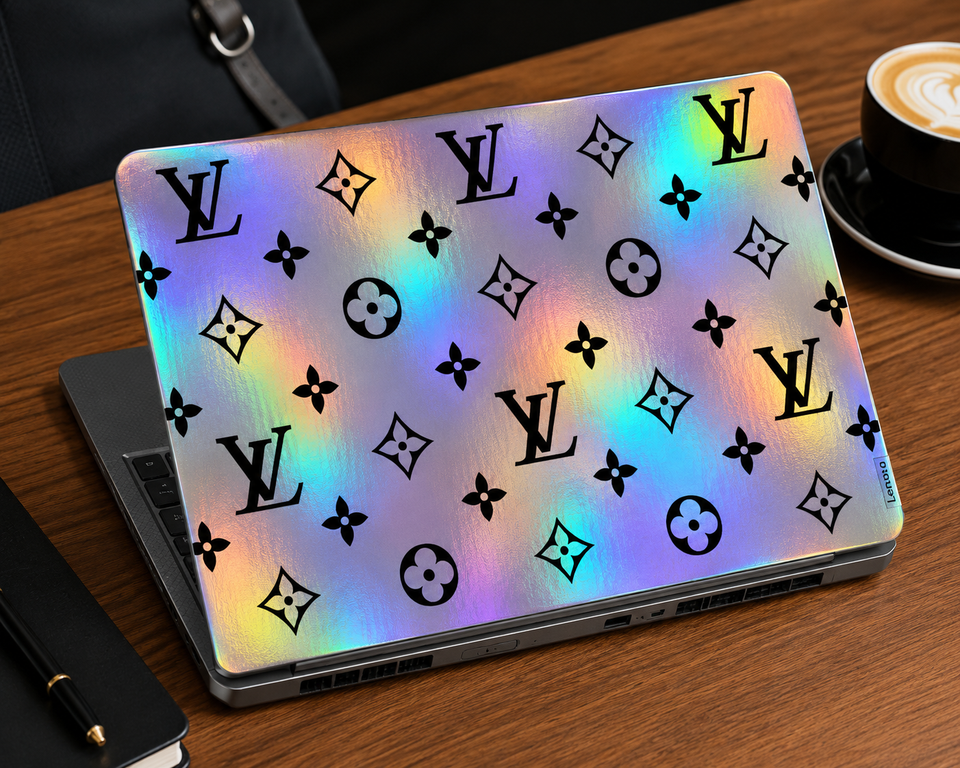 Black White Designer Inspired 15-inch Laptop Skin Vinyl Sticker Decal ...