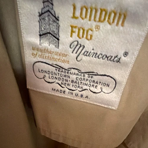 London Fog Maincoats Men's Beige Long Overcoat Button Front Size 46 video thumbnail