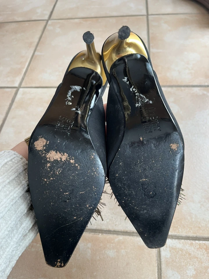 Mules de tacón Timothy Hitsman Avant Garde negras vintage años 90 para mujer talla 6 Foto 4 de 4