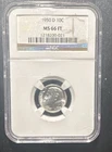 1950 D Roosevelt Dime Silver NGC MS 66 FT Denver KM#195 10C