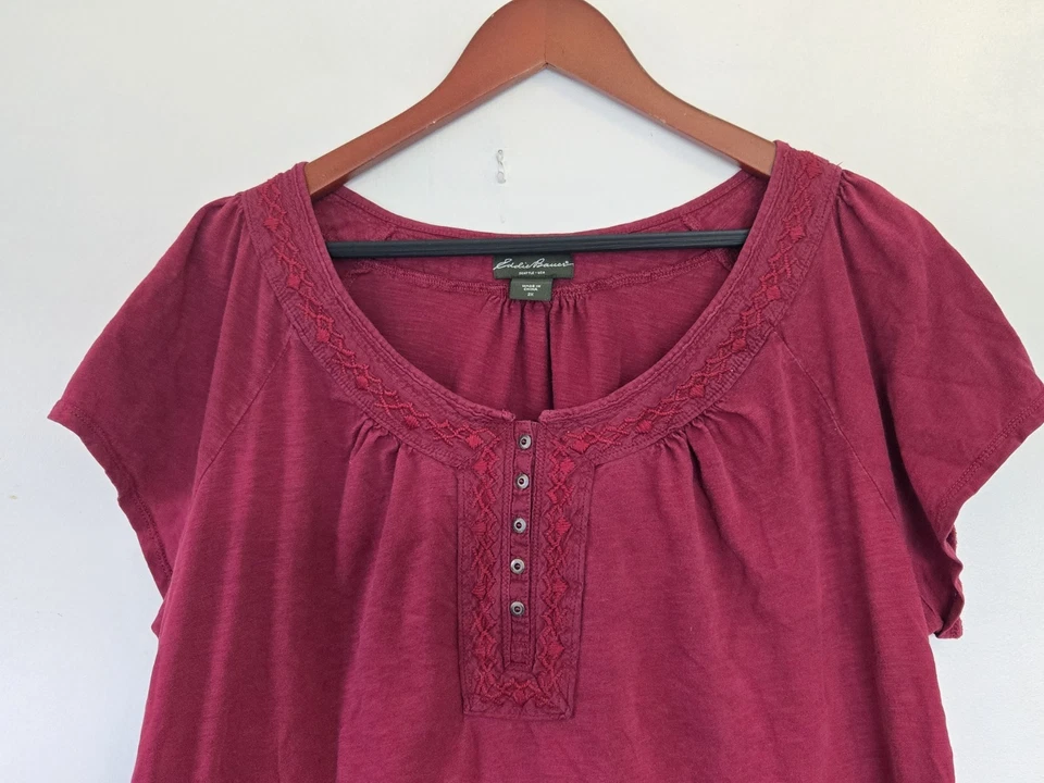 Blusa Eddie Bauer para mujer 2X Plus caprichosa hada grunge cottagecore campesina Foto 2 de 4