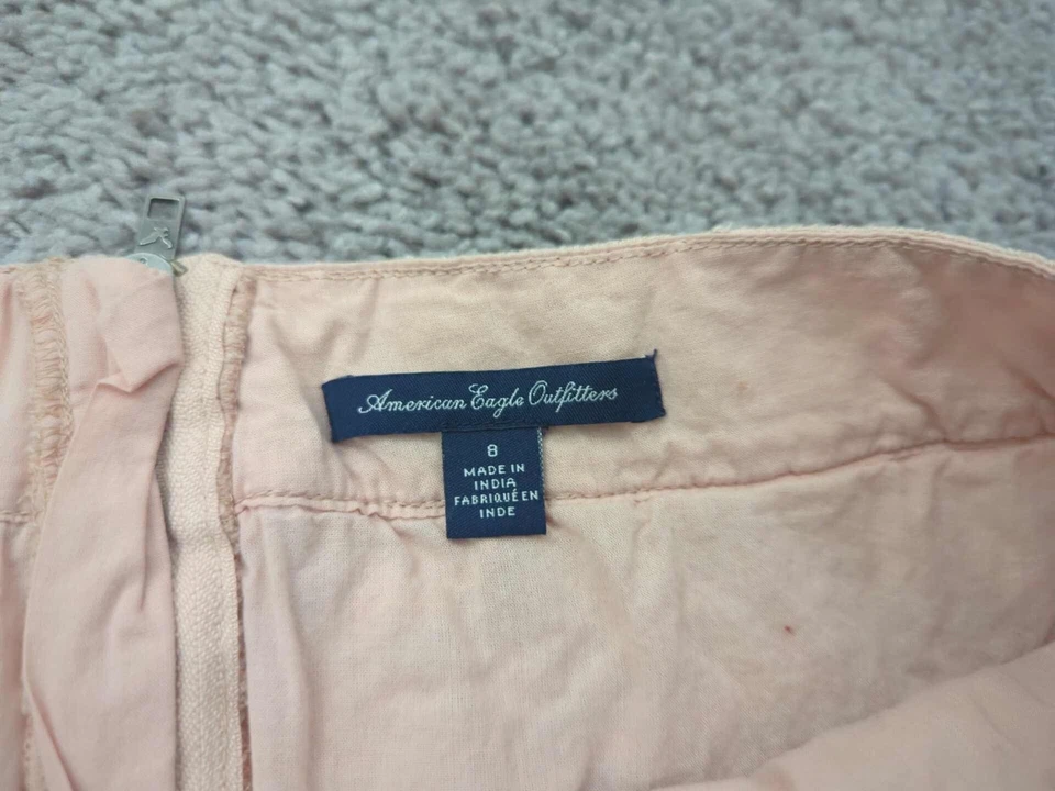 Falda American Eagle Para Mujer 8 Capas Rosa Crochet Encaje Mini Forrada Cottagecore Foto 3 de 4