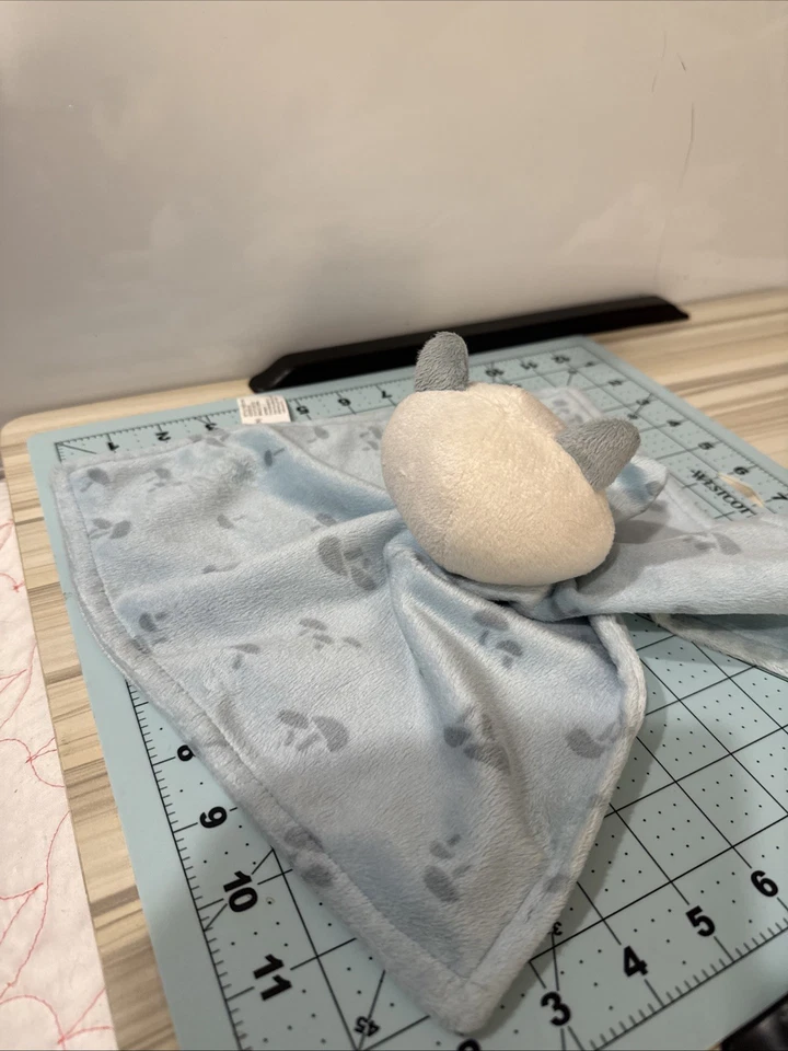 Manta de seguridad Gerber Modern Moments Baby Lovey diseño mapache felpa 14" azul Foto 3 de 4