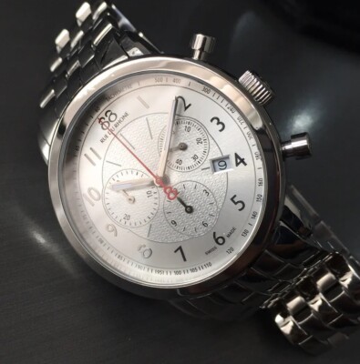 Rue Du Rhône Uhr ORIGIN 87WA120044 Swiss Quartz Chronograph Silver Dial