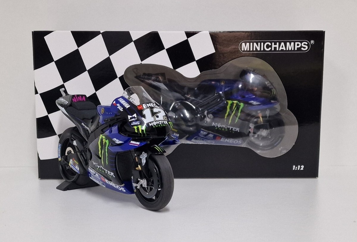 MINICHAMPS 1:12 MODELLINO MOTO DIE CAST YAMAHA M1 VINALES