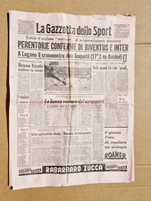 GAZZETTA DELLO SPORT 26 OCTOBER 1959 JUVENTUS-INTER-GP CAMPARI-MILAN-NICOLE'