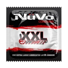 Nuvo XXL Extra Large Lubricated Ultra Thin Latex Condoms + Brass Pocket Case
