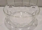 Vintage Pyrex Teardrop Sculptured Ovenware Clear Glass Bowl 4 Qt Lrg Bowl 10"