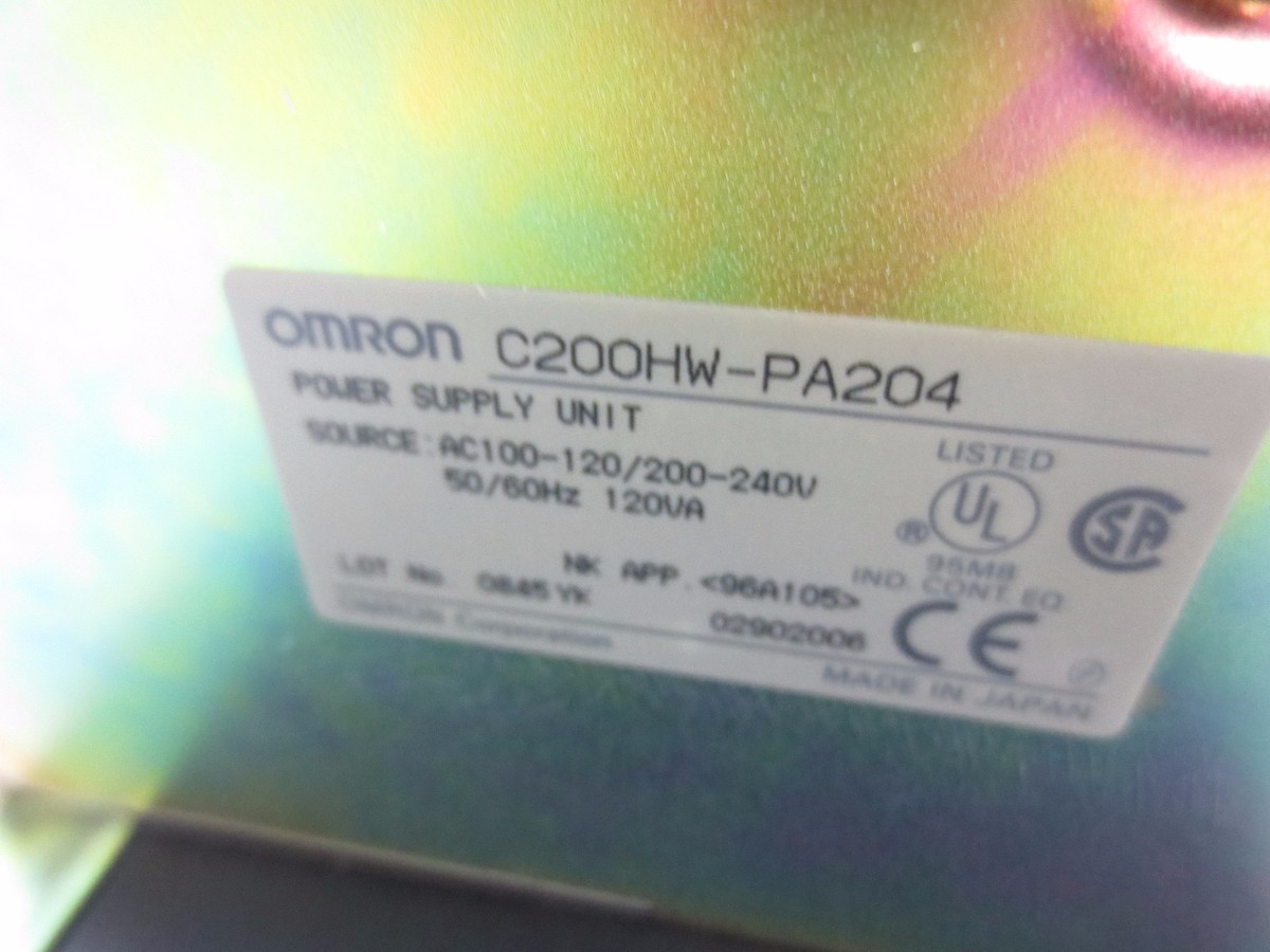 OMRON CS1W-BC103 + C200HW-PA204 PLC BASE UNIT + POWER SUPPLY +