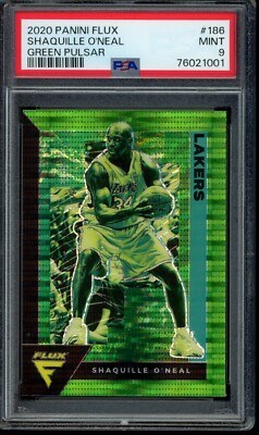 2020-21 Panini Flux #186 Shaq Shaquille O'Neal Green Pulsar Prizm