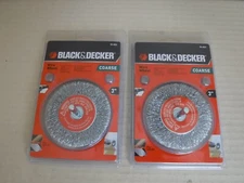 ( 2 ) BLACK&DECKER 3" COARSE WIRE WHEEL BRUSH