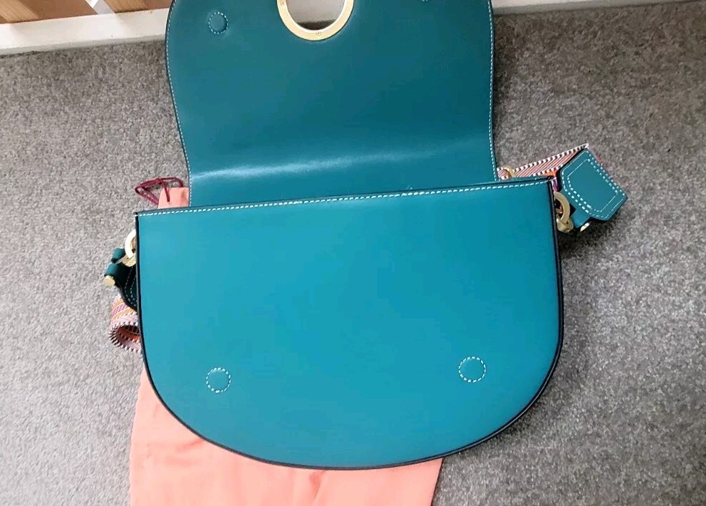 MAX MARA'S LITTLE SISTER MAX & CO LEATHER LUNA SHOULDER BAG RRP $400  NWT, Green image 10
