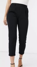 ASOS black tailored Straight leg ankle trousers size 4 PETITE