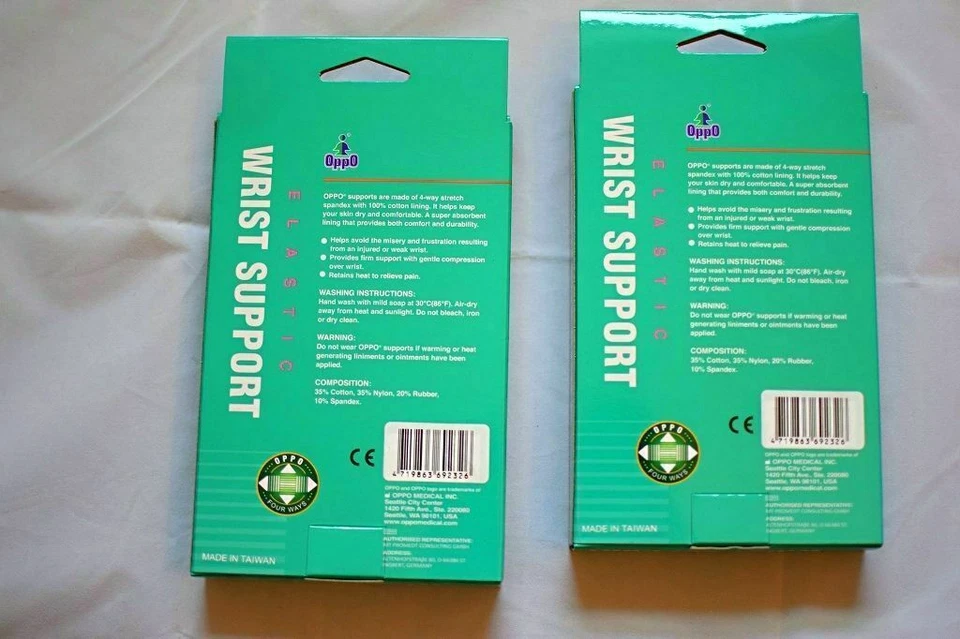 2 X Oppo 2281 Wrist Brace Elastic Support Splint Sports Wrap Arthritis Pain Sz L - Image 2 of 4