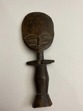    Antique Ashanti Fertility Doll  Ghana Hand-Carved Wood  Early 1900s   