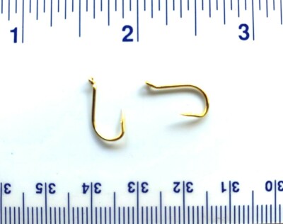 100 GT Top Quality Gold Salmon Egg Octopus Fishing Hooks size 8
