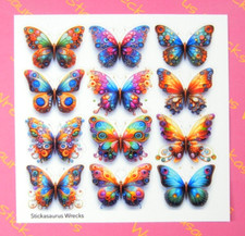 Detailed Butterflies Stickers Sheet