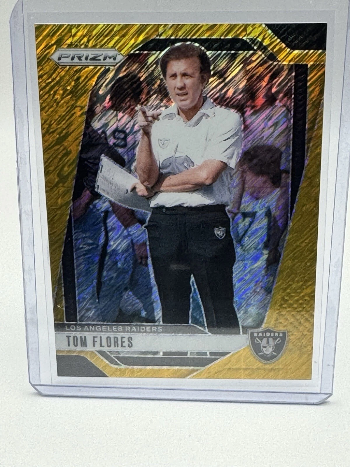 2024 Panini Prizm Gold Shimmer /10 Tom Flores Los Angeles Raiders