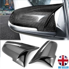 2x Carbon Fiber Wing Mirror Cover Cap For BMW F20 F21 F22 F30 F31 F32 F36 X1 E84