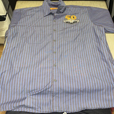 Bull and Bush Whats Yours? Button Up Shirt Size XXL 50th Anniversary Brewery 4