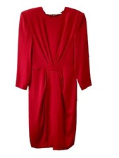 VTG Travilla 6 Red Dress Classic Holiday Romantic Quiet Luxury 80's Cocktail
