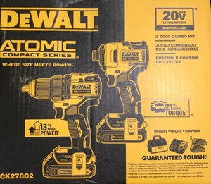 DeWalt-DCK278C2-Atomic-20V-MAX-Brushless-Cordless-2-Tool-Combo-Kit