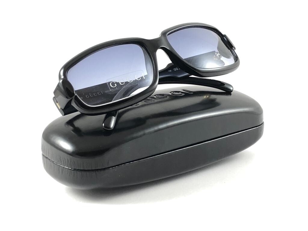 NEW VINTAGE GUCCI 2475/S BLACK OPTYL SUNGLASSES 1990'S MADE IN