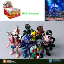 Masked Kamen Rider Action Figures Blind Box Bloks 9PCS Unopen Set Lot Stand Base