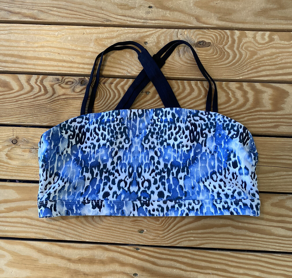Lorna Jane Women's Patterned sports bra size S Blue Sf3 | eBay