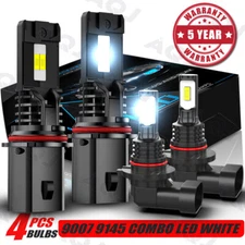 For Mazda B3000 B4000 2000-2008 WHITE LED Headlight High/Low Fog Light Bulbs