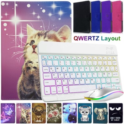 Fr Xiaomi Mi Pad 6 5 7 Pro Redmi SE Pad 11 Tasche Hülle Beleuchtet Tastatur Maus