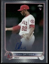 2022 Topps Chrome Oliver Ortega Rookie Autographs Auto Los Angeles Angels