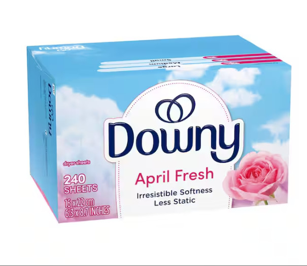 Downy April Fresh Fabric Softener Dryer Sheets 240 Count Long-Lasting Scent