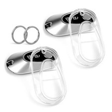 Clear TPU Key Fob Cover, Compatible with Mercedes-Benz C E S CLE Clear, 2 Pcs