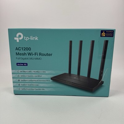 TP-Link AC1200 Gigabit WiFi Router Archer A6 Dual Band MU-MIMO Wireless