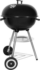 Holzkohlegrill, tragbar, rund, Deckel, Doppelräder, Grill auf Standfuß, φ 41 cm