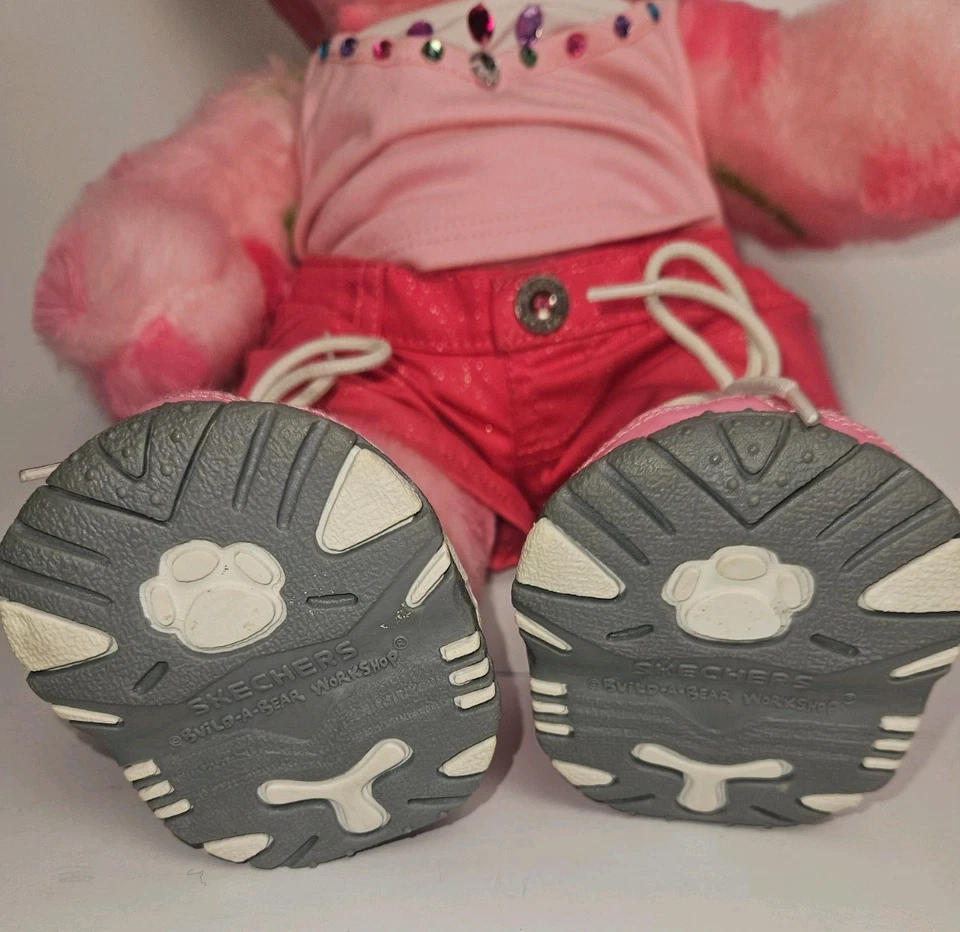 Peluche Build a Bear Floral Rosa Primavera Temporada de Abrazos con Traje/Zapatos Coleccionables Foto 4 de 4