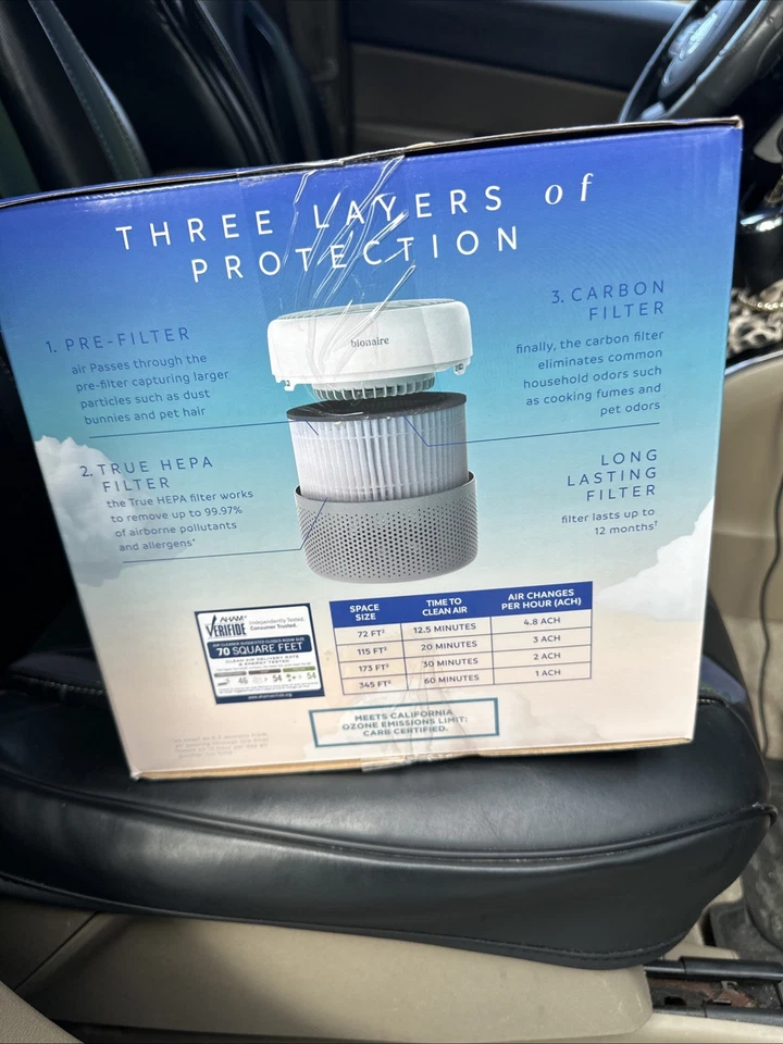 Purificador de aire Bionaire hasta 345 pies cuadrados Foto 3 de 3