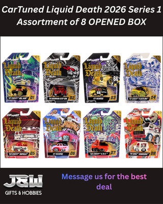 CarTuned Liquid Death 2026 Series 1 Set of 8 1/64 OPENED BOX