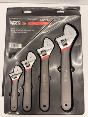 Matco Tools SAJW4 4PC Adjustable Wrench Set