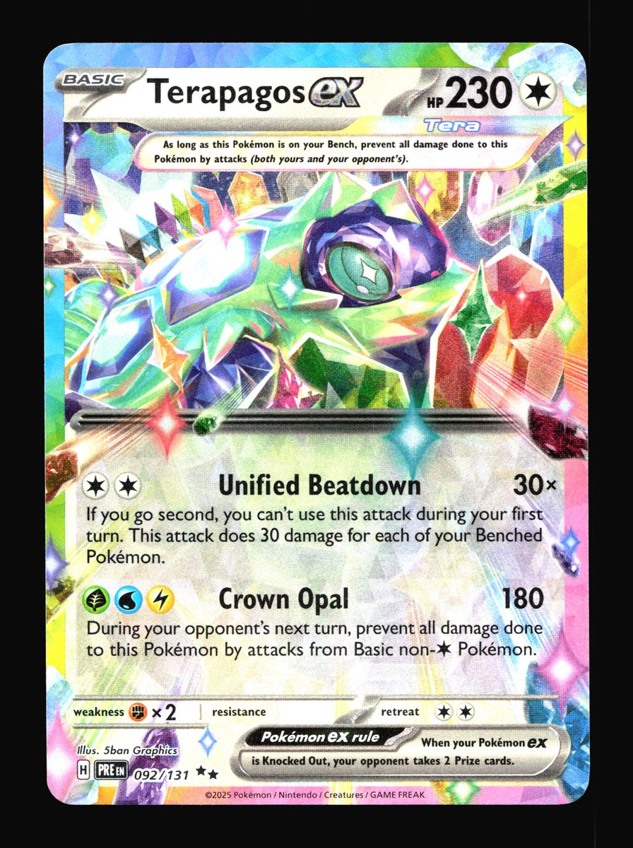 Terapagos ex SV: Prismatic Evolutions #092/131 Pokemon Card T1-999