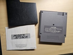 Lotto 5 giochi/manuali NES Jackal, Rush N Attack, QBert, Rad Racer, Foreman KO testati