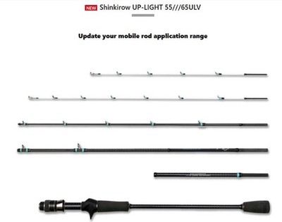 Monster Kiss Rod Baitcast Shinkirow Uplight 55/65ULV 5 Piece Travel (2356)