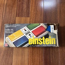 Vintage EINSTEIN Handheld Tabletop Electronic Matching Game With Box Untested