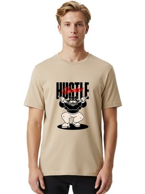 Hustle-Akademy Mens Graphic Tee,100% Cotton,Casual Summer Wear