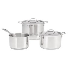 Image of 3 Piece Pan Set Stellar 7000 Mixed Stainless Steel Induction Oven Safe Cookware