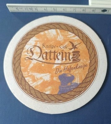 Schöner Bierdeckel - Kneipe-Cafe Dattein, Neuharlingersiel - Top Zustand  U4
