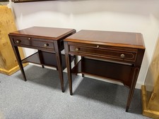 Pair of George III Style Mahogany Francesco Molon Bedside Tables The Savoy Hotel