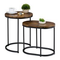 Satztisch Beistelltisch Sofatisch Couchtisch Wohnzimmertisch Industrial 2Er Set